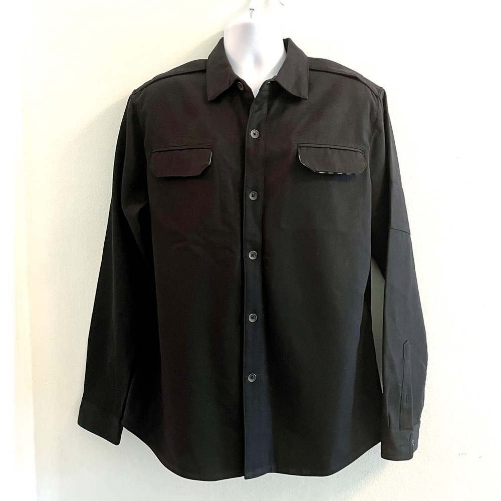 Sz. XL Rogan Wool Gaberdine Shirt
